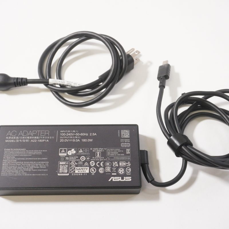0A001-00266400 Asus 180W 20V 9.0A 3P USB C AC Adapter GA403UV-G14.R94060