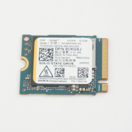 0CKGXJ Kioxia EG6 512GB NVMe PCIe Gen4x4 M.2 2230 SSD Drive