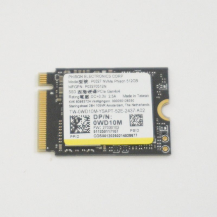 0WD10M Phison 512GB NVMe PCIe Gen4x4 M.2 2230 SSD Drive