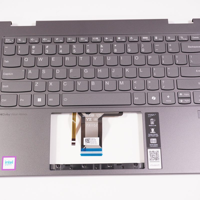 5CB1N97636 Lenovo US Palmrest Keyboard  Storm Grey 83DJ0002US