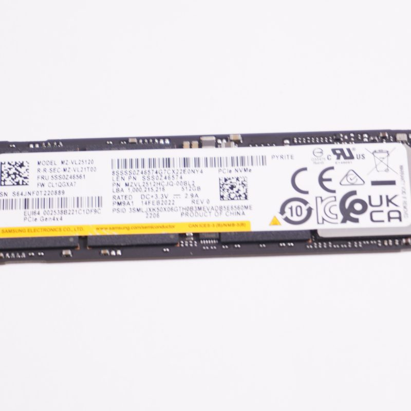 5SS0Z46561 Lenovo 512GB PCIe NVMe 4X4 SSD Drive 82RY000KUS Legion 5 Pro 16ARH7