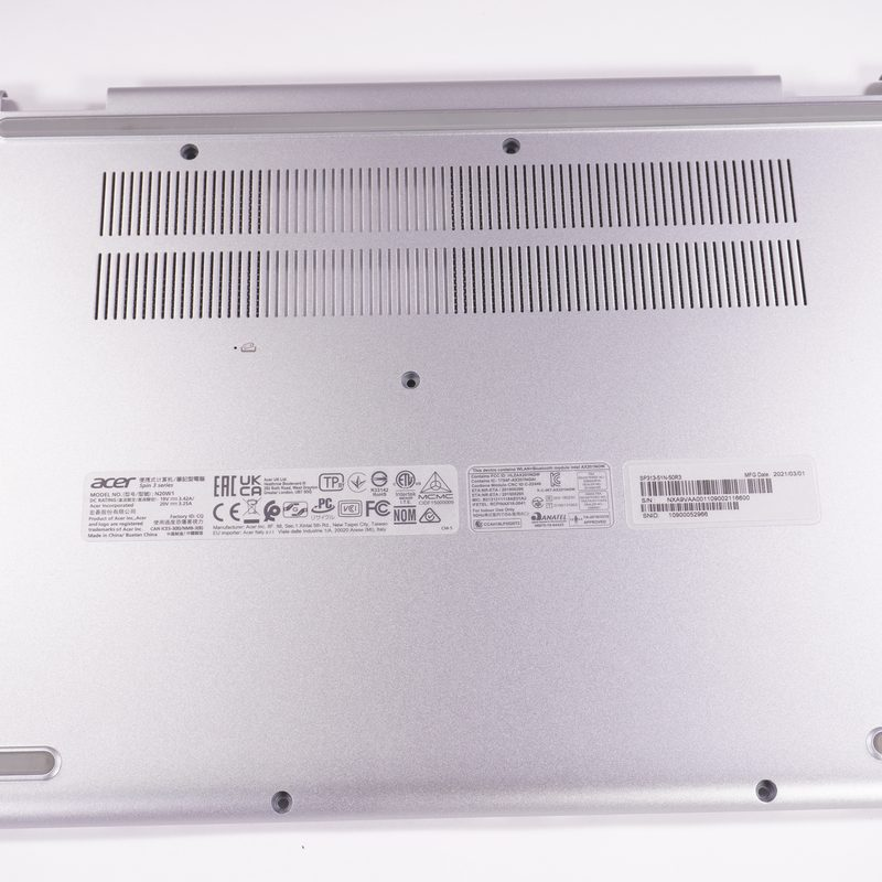 60.A6DN1.001 Acer Bottom Base Cover Silver SP313-51N-50R3