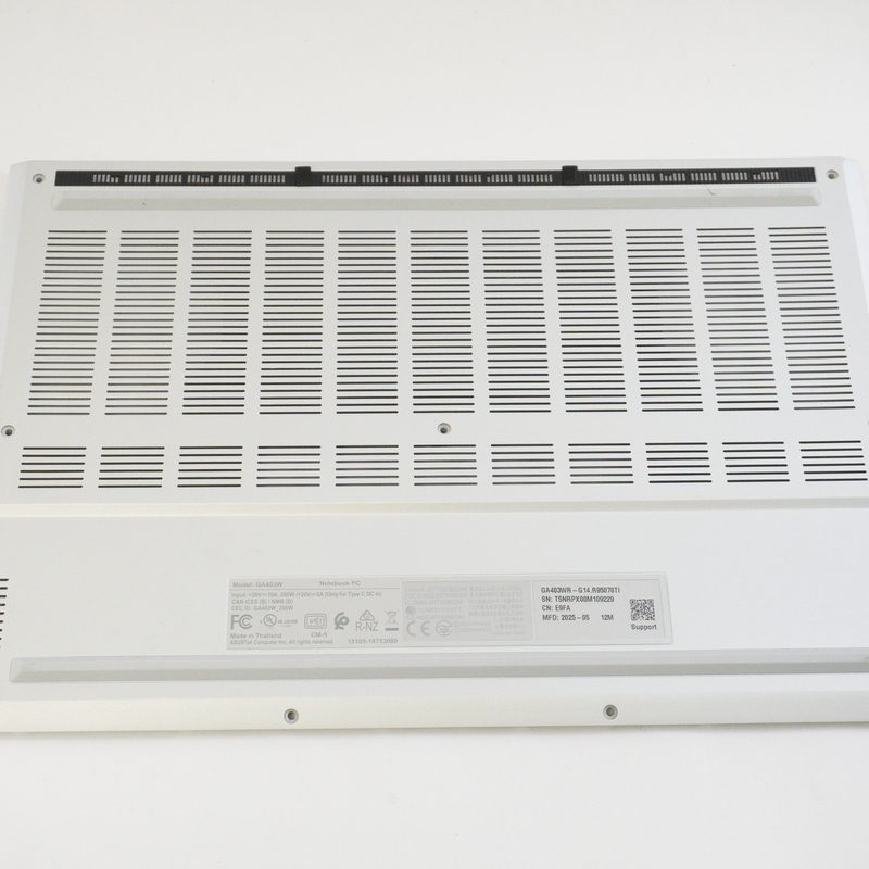 90NR0MA4-R7DM11 Asus Bottom Base Cover Platinum White GA403WR-G14.R95070TI