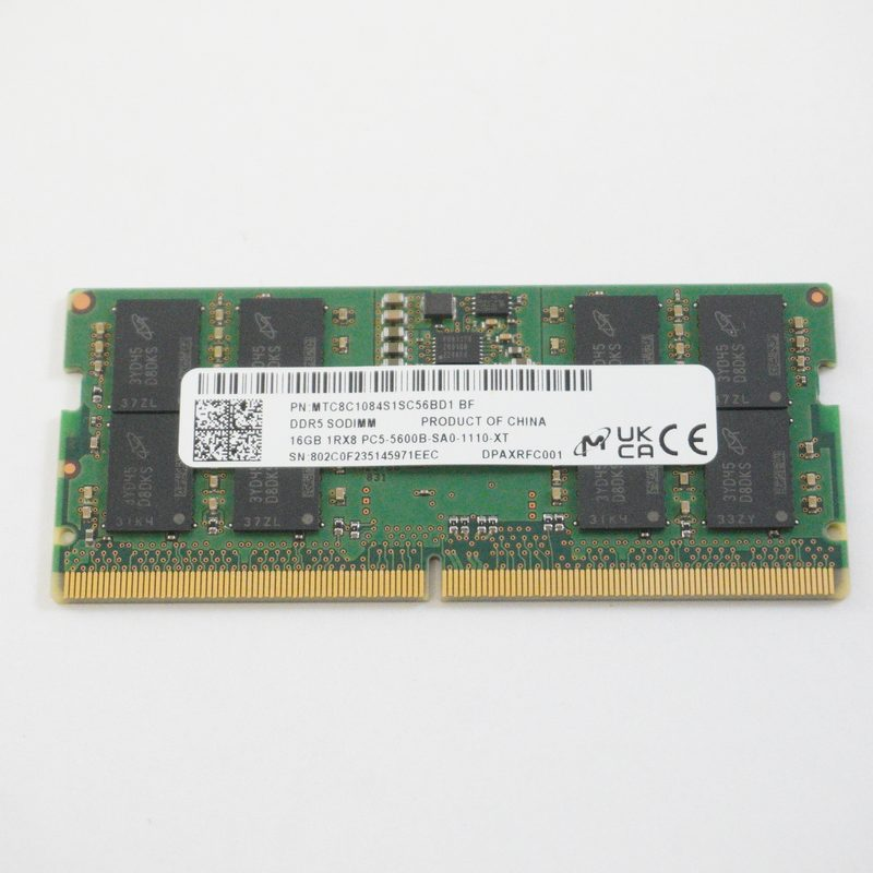 MTC8C1084S1SC56BD1 Micron 16GB DDR5 1Rx8 PC5-5600B 5600Mhz SO-DIMM Memory