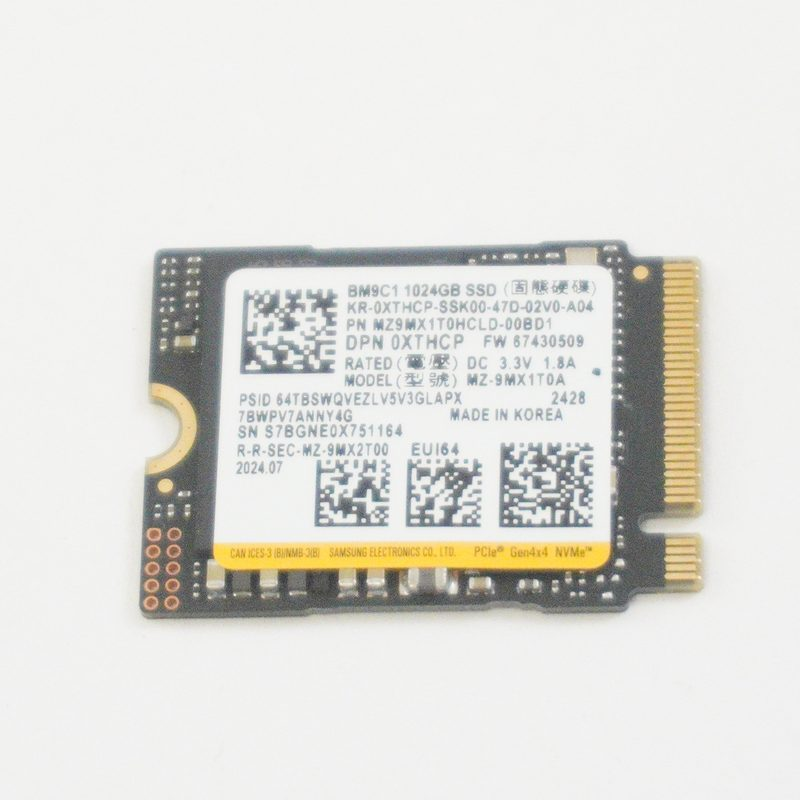 MZ9MX1T0HCLD-00BD1 Samsung 1TB NVMe PCIe Gen4x4 M.2 2230 SSD Drive