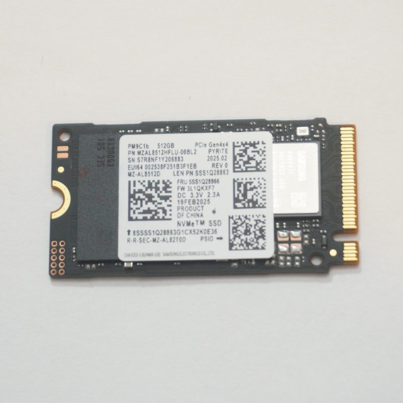 MZAL8512HFLU-00BL2 Samsung 512GB NVMe PCIe Gen4x4 M.2 2242 SSD Drive 83JU0001US YOGA 7 2-IN-1 16AKP10