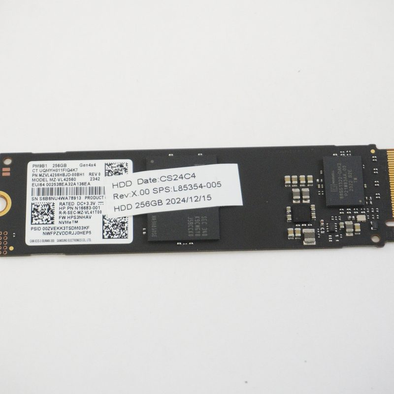 P06152-001 Hp 256GB M.2 2280 PCIe NVMe Gen3x4 SSD Drive