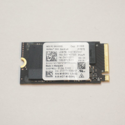 SDEPMSJ-512G-1101 Western Digital 512GB  PCIe Gen4 x4, NVMe 2.0 M.2 2242 SSD DRIVE