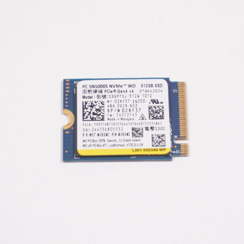 SDEPTSJ-512G-1012 Western Digital 512GB PCIe NVMe Gen4x4 M.2 2230 SSD Drive