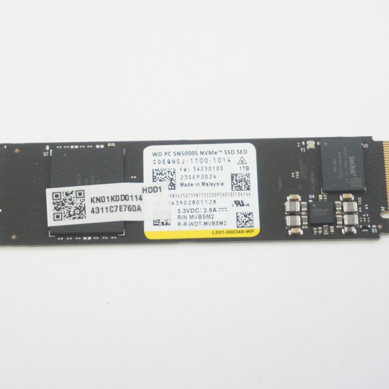 SDEQNSJ-1T00-1014 Western Digital SN5000S 1TB NVMe PCIe Gen4x4 M.2 2280 SSD Drive
