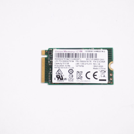 5SS0W76178 Lenovo 512GB PCIe NVMe  SSD Drive 81WR ideapad 3-15IML05 81WR0007US