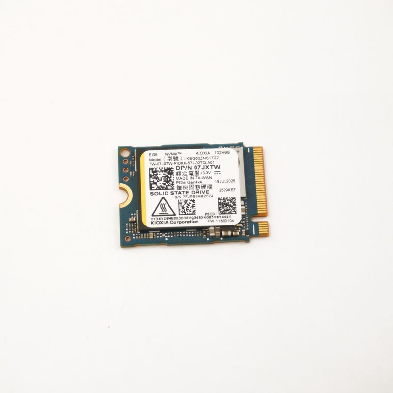 7JXTW Kioxia 1TB PCIe PCIe NVMe Gen4x4 M.2 2230 SSD Drive