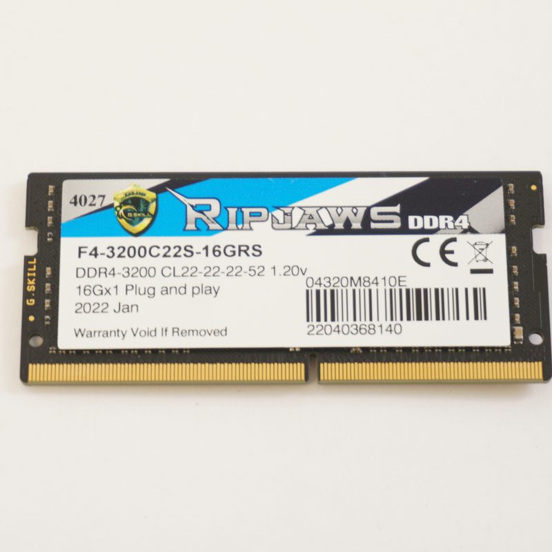 F4-3200C22S-16GRS 16GB DDR4 PCIe NVMe G.SKILL RipJaws 3200