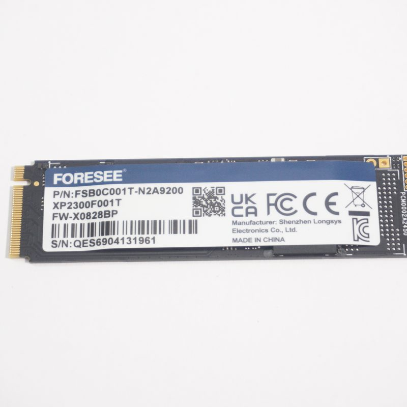 FSB0C001T-N2A9200 FORESEE 1TB XP2300 PCIe SSD M.2 2280