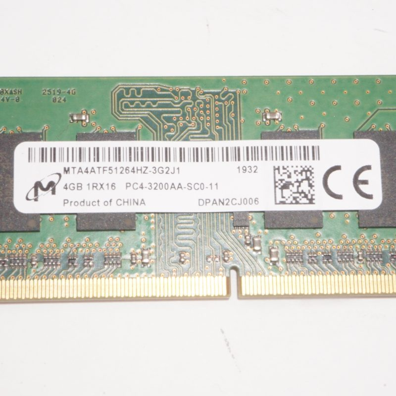 MTA4ATF51264HZ-3G2J1 Micron 4GB PC4-3200AA DDR4 3200Mhz SO-DIMM Memory