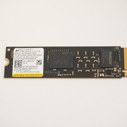 MTFDKBA512QGN Micron 512GB PCIe NVMe Gen 4x4 M.2 2280 SSD Drive