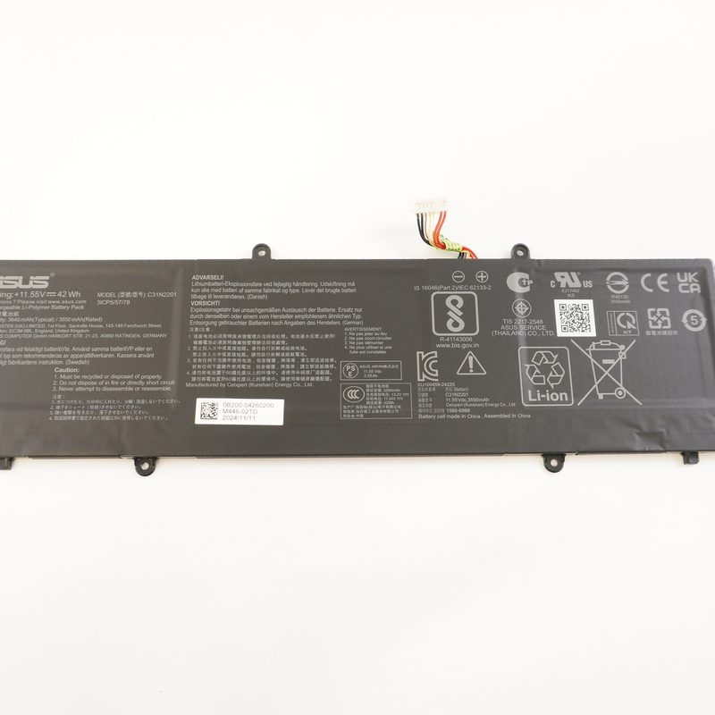 0B200-04260000 Asus 42WH 3640mAh 11.55v Battery F1605VA-BS74 F1504ZA-SB36