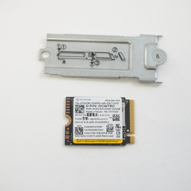 0CWT8C Hynix 1TB NVMe PCIE Gen 4 x4 SSD M.2 2230 Card I7440-7304BLU-PUS