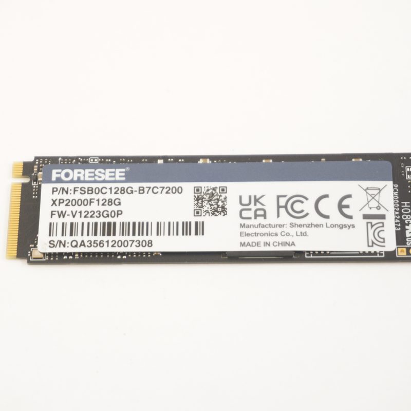FSB0C128G-B7C7200 FORESEE 128GB PCIe NVMe Gen4x4 M.2 2280 SSD Drive