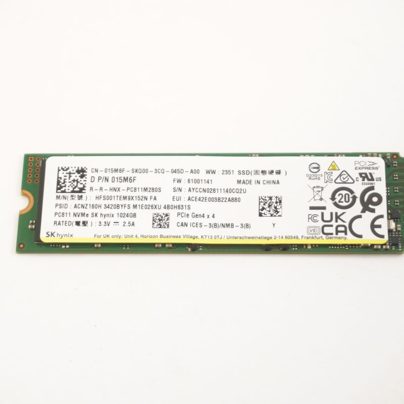 HFS001TEM9X152N Hynix 1TB PCIe NVMe Gen4x4 M.2 2280 SSD Drive