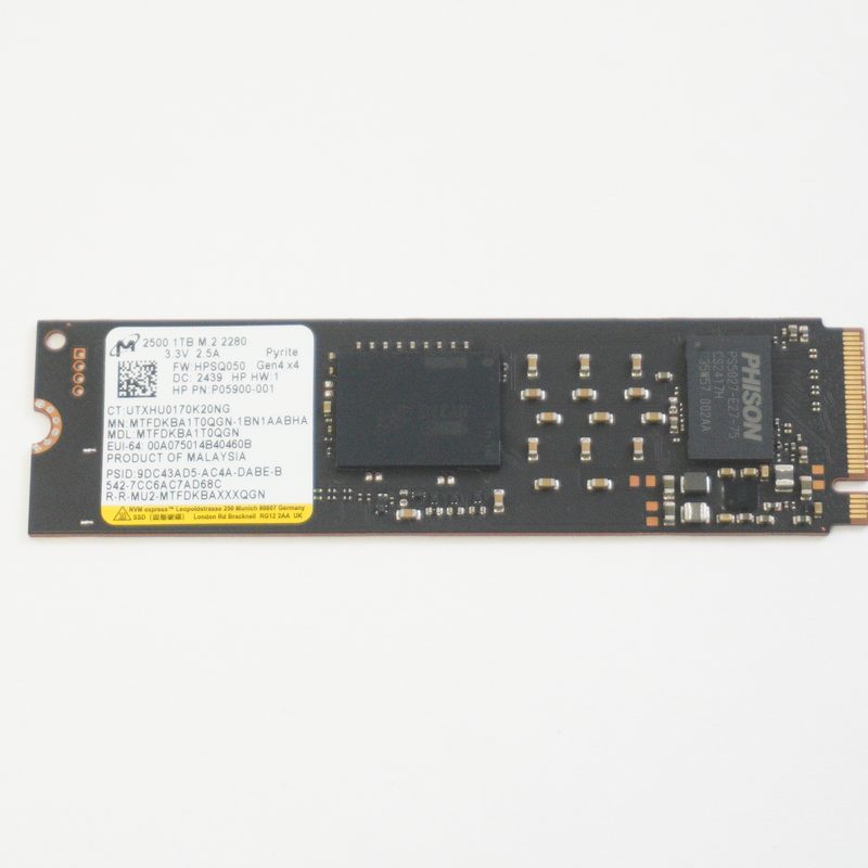 MTFDKBA1T0QGN-1BN1AABHA Micron 1TB 2500 PCIe Gen4x4 M.2 2280 NVMe SSD Drive UX5406SA-S14.U732G1T