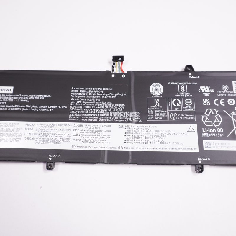 5B11F29421 Lenovo  59Wh  3705 mAh  15.52 v Battery 82UD0002US