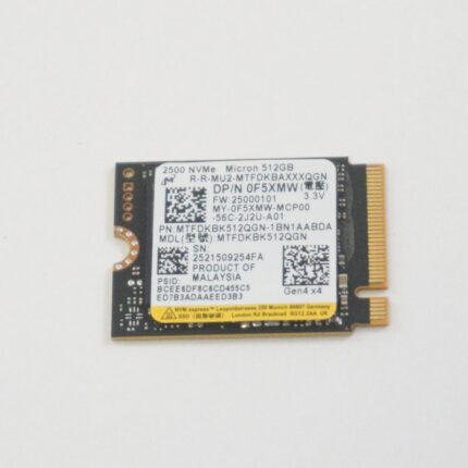 MTFDKBK512QGN Micron 2500 M.2 512GB 2230 NVMe PCIe SSD Gen 4.0x4 6600 MB