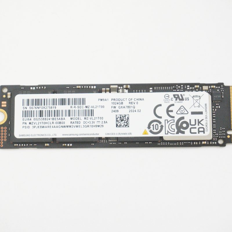 MZVL21T0HCLR-00B00 Samsung 1TB PCIe NVMe Gen4x4 M.2 2280 SSD Drive