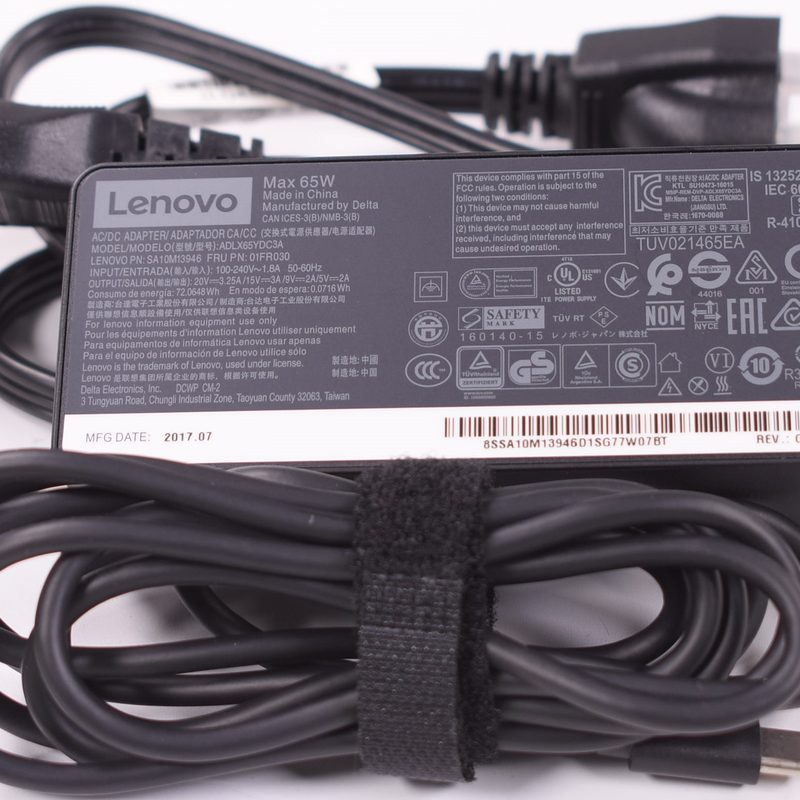 01FR030 Lenovo 65w 3.25a 20v Type C Ac Adapter 80Y70010US 920-13IKB