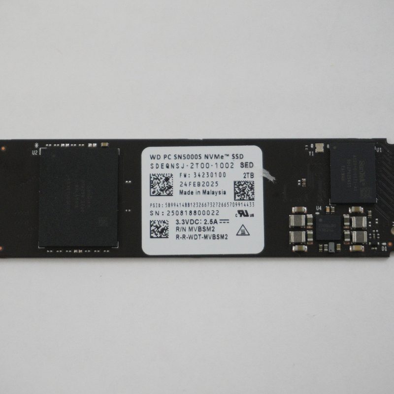 SDEQNSJ-2T00-1002 Western Digital 2TB PCIe NVMe Gen4x4 M.2 2280 SSD Drive