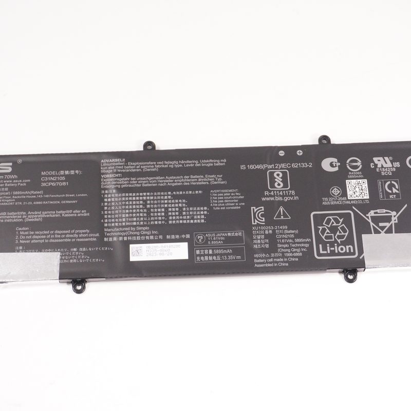 0B200-04140200 Asus 70Wh 11.61V 6072mAp Baterry  M6500XV-EB96