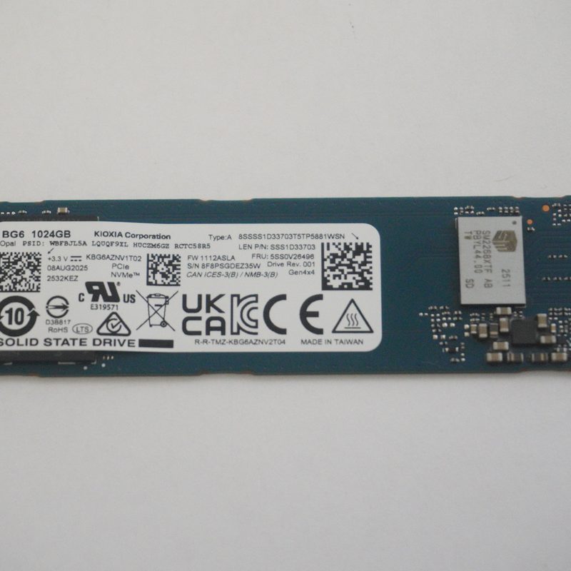 5SS0V26496 Lenovo 1TB PCIe NVMe Gen4X4 M.2 2280 SSD Drive 91CF000CUS