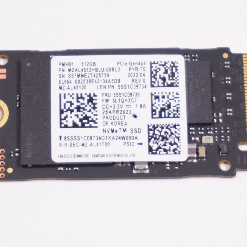 5SS1C09736 Lenovo 512GB PCle Gen 4x4 M.2 2242 SSD Drive 82QE000KUS YOGA 7 14IAL7