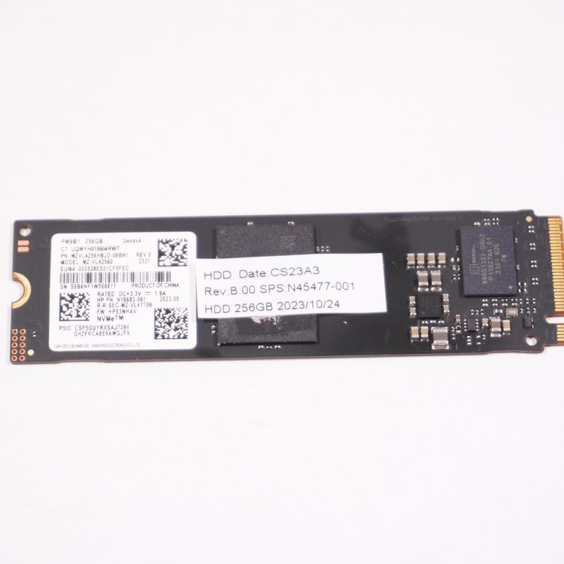 N45477-001 Samsung SSD 256GB PCIe-4x4 2280 NVMe M.2 A1LD5UT#ABA