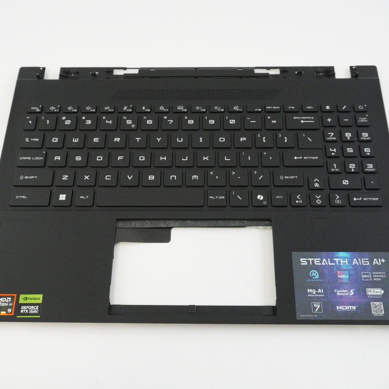 S1N-3EUS2M4-SA0 MSI US Palmrest Keyboard Core Black STEALTHA16A3X002