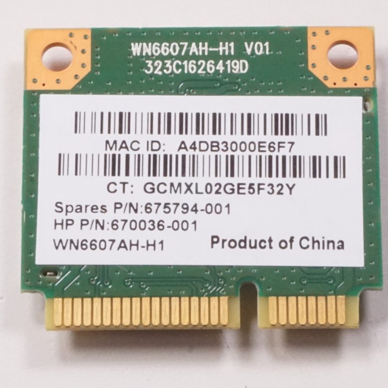 670036-001 Hp Wireless Card 15-N019WM 19-2014 ALL-IN-ONE 19-2114 2000-2A10