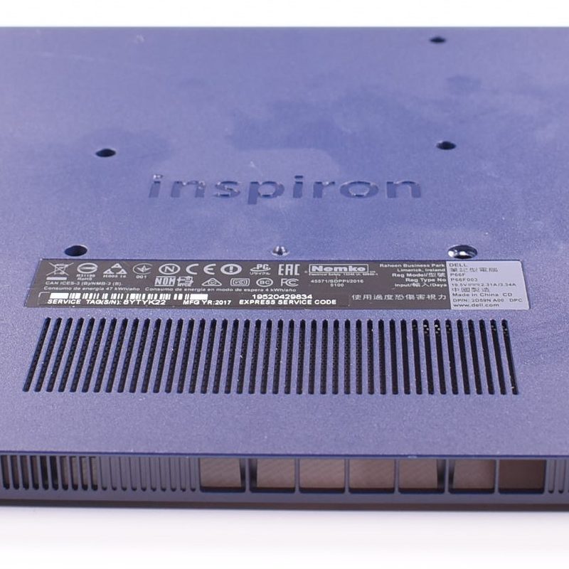 GJ8PC Dell Bottom Base Cover Blue I5565 I5567