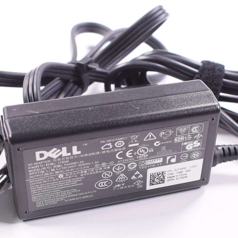 JT9DM Dell Adapter, 45W, 3 Pin, Flextronics