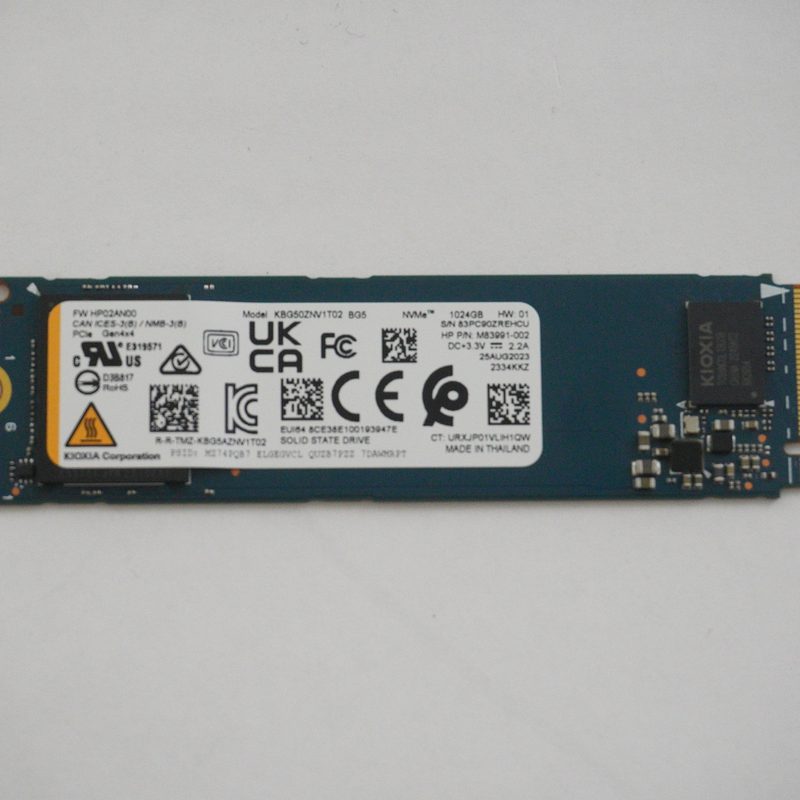 KBG50ZNV1T02 Kioxia 1TB PCIe NVMe Gen4x4 M.2 2280 SSD Drive