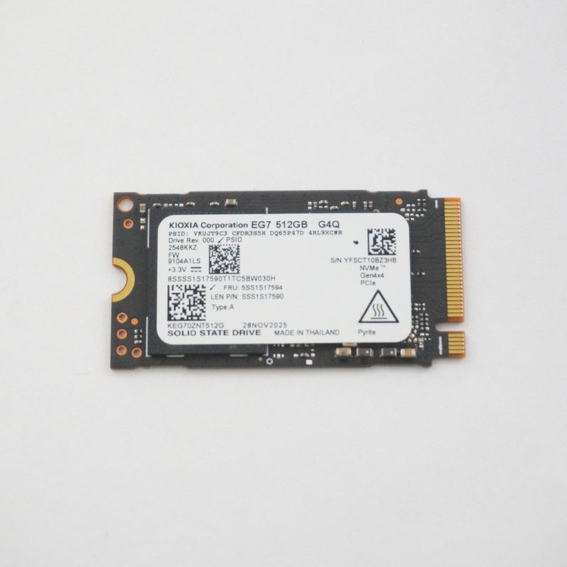 KEG70ZNT512G Kioxia 512GB PCIe NVMe Gen4x4 M.2 2242 SSD Drive