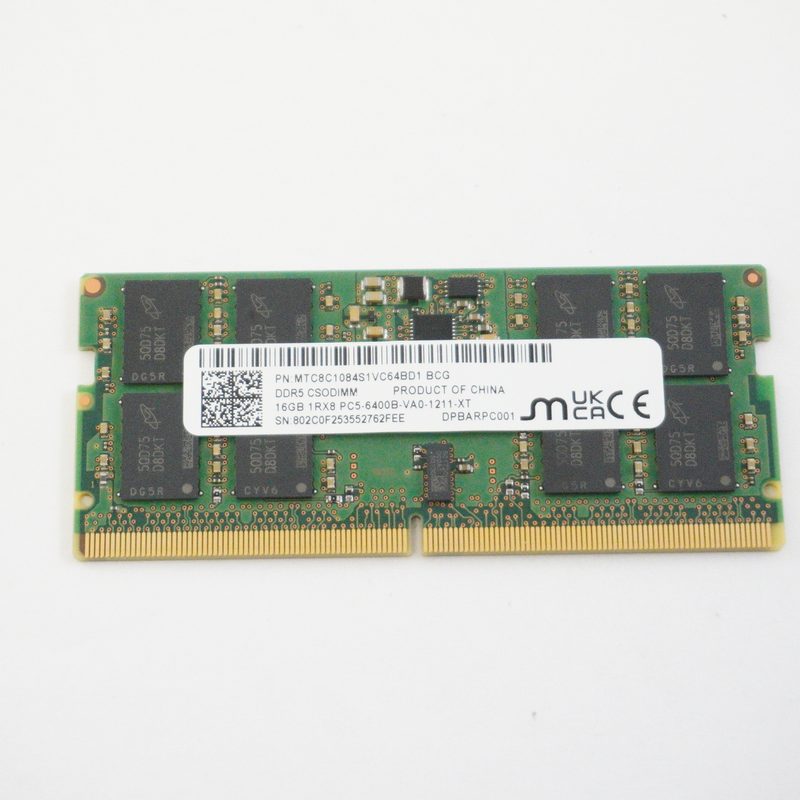 MTC8C1084S1VC64BD1 Micron 16GB DDR5 PC5-6400B SO-DIMM Memory 83F50053US
