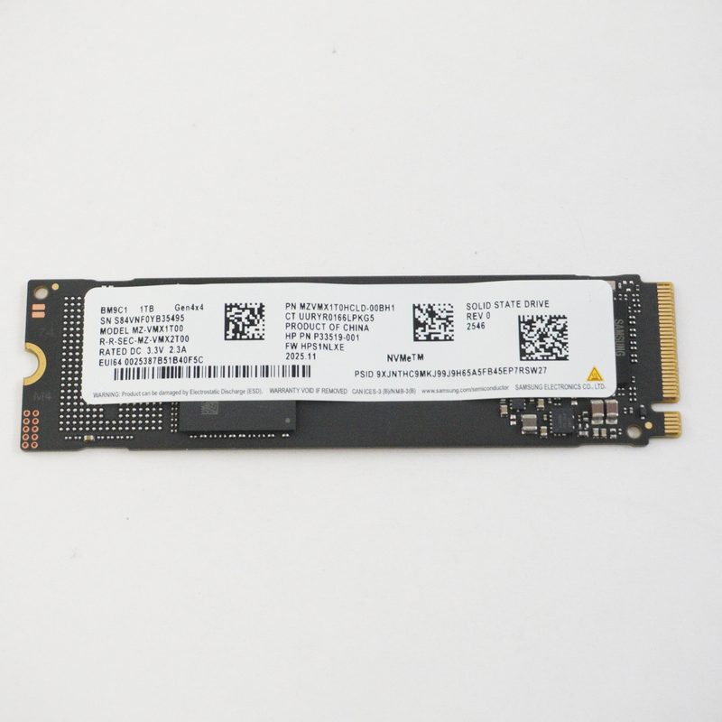 MZVMX1T0HCLD-00BH1 Samsung 1TB NVMe PCIe Gen4x4 M.2 2280 SSD Drive 27-CR0044