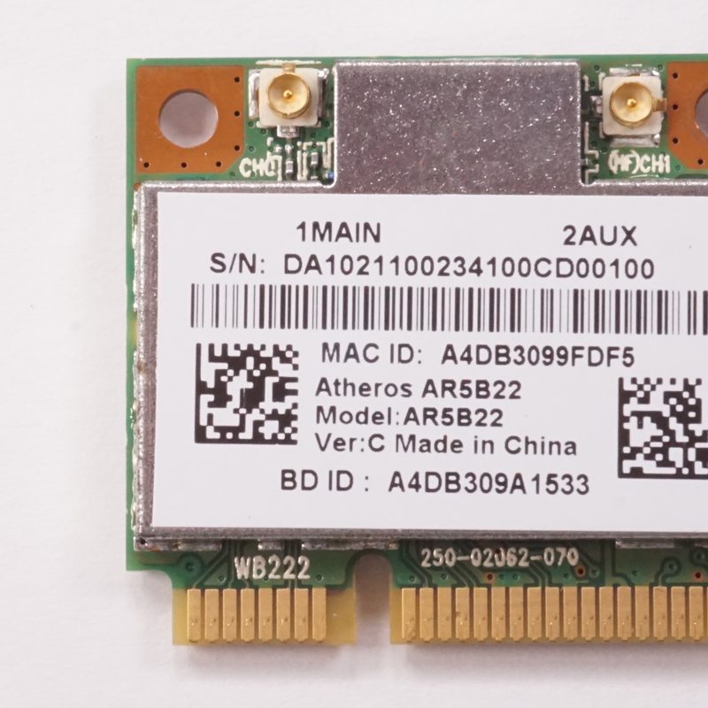 NI.23600.085 Gateway Wireless Card ASPIRE 5333 NV52L06U-US 5349 5733 5749