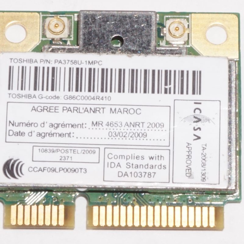 V000190580 Toshiba W-Lan 802.11b/ G/ N, Realtek A500