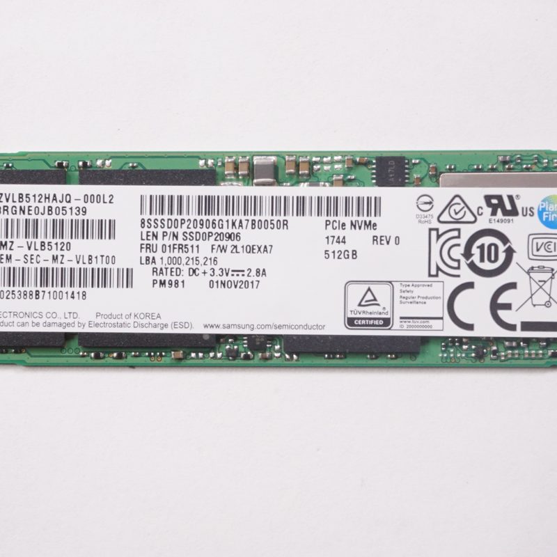 01FR511 Lenovo 512gb M.2 2280 Pcie Ssd Drive