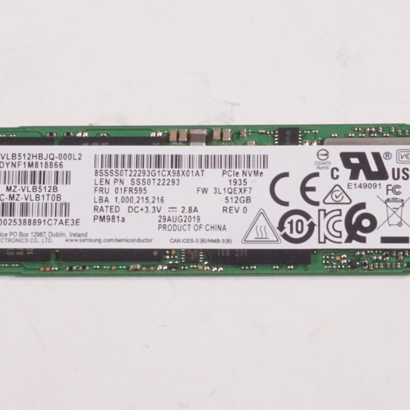 01FR595 Samsung 512GB M.2 2280 PCIE NVME SSD Drive 81Q9002GUS YOGA C940-14IIL
