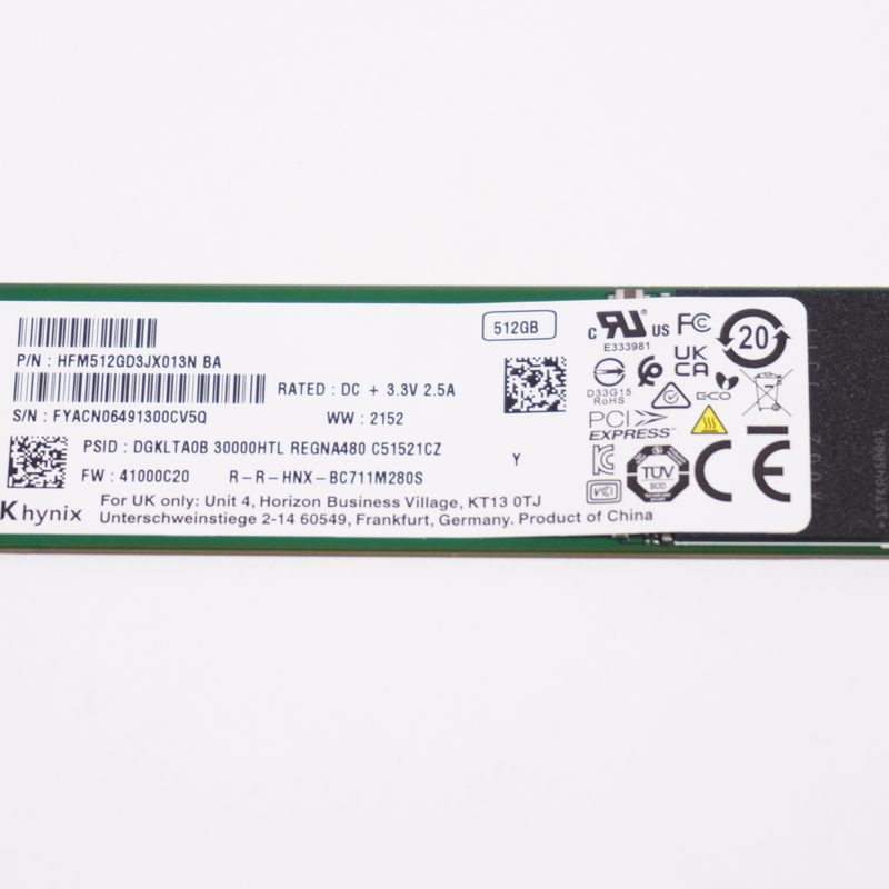 03B03-00370500 Asus 512GB M2 2280 NVME SSD Drive Q529ZA-EVO.I7512BL