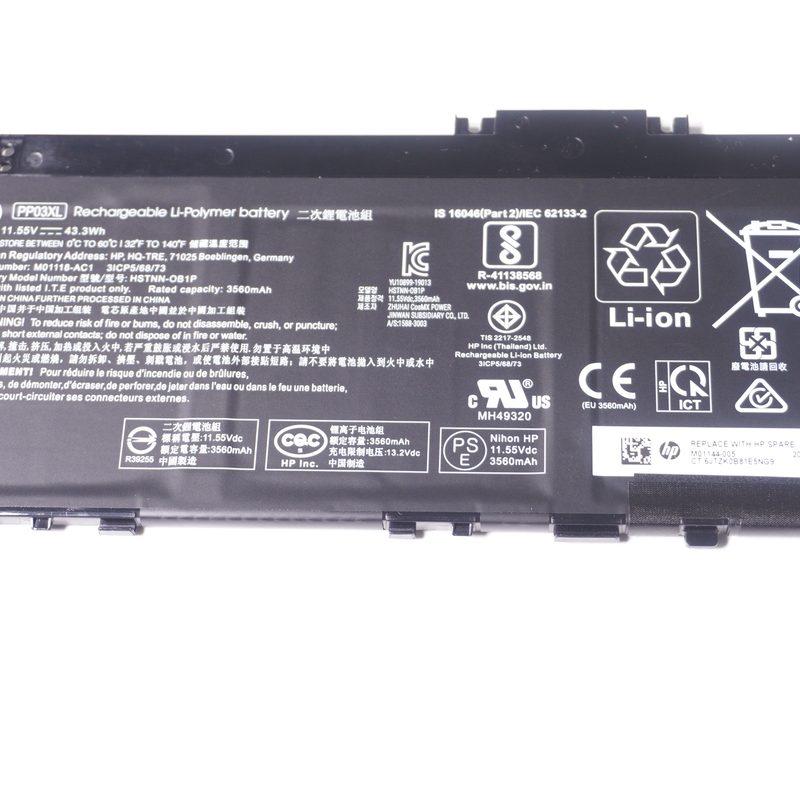 M01144-005 Hp 3CELL 43.3Wh 3560Mah 11.55V Battery 14M-DW1033DX 14-DK1037LA